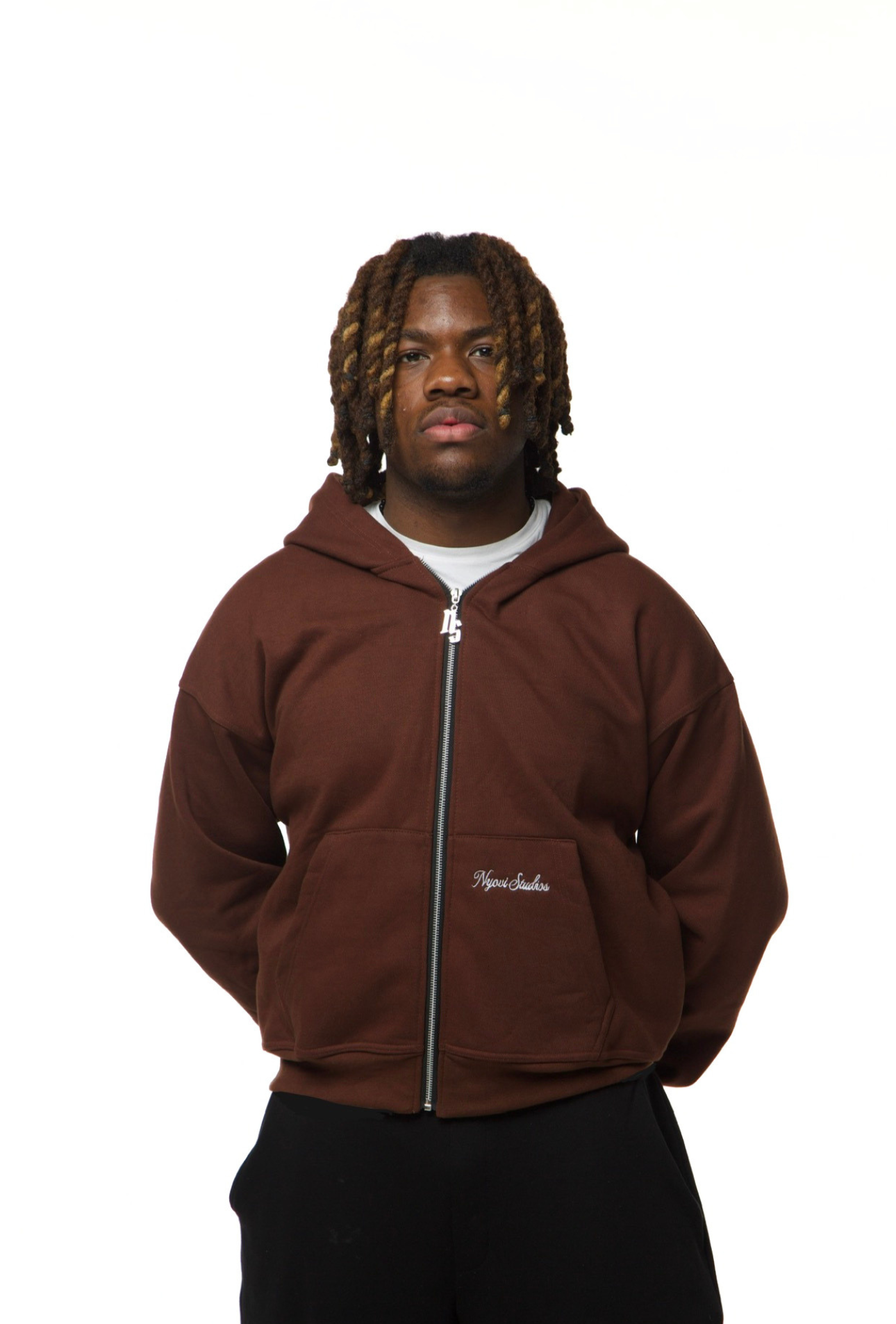 Brown Zip Hoodie - 500GSM