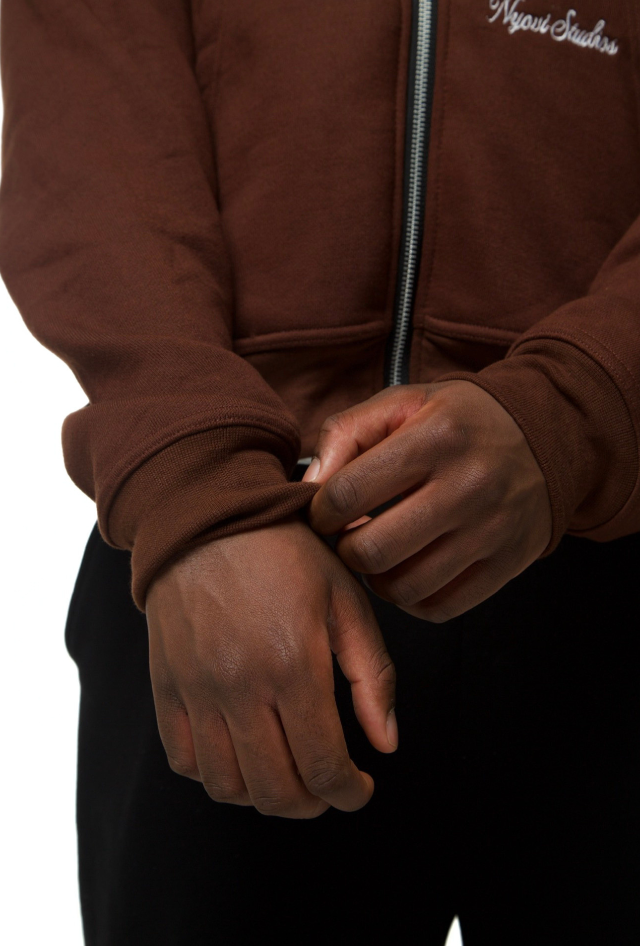 Brown Zip Hoodie - 500GSM