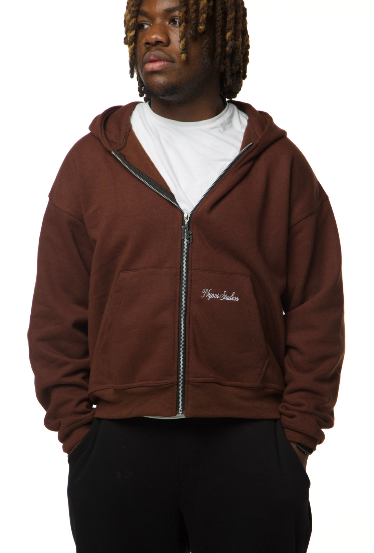 Brown Zip Hoodie - 500GSM