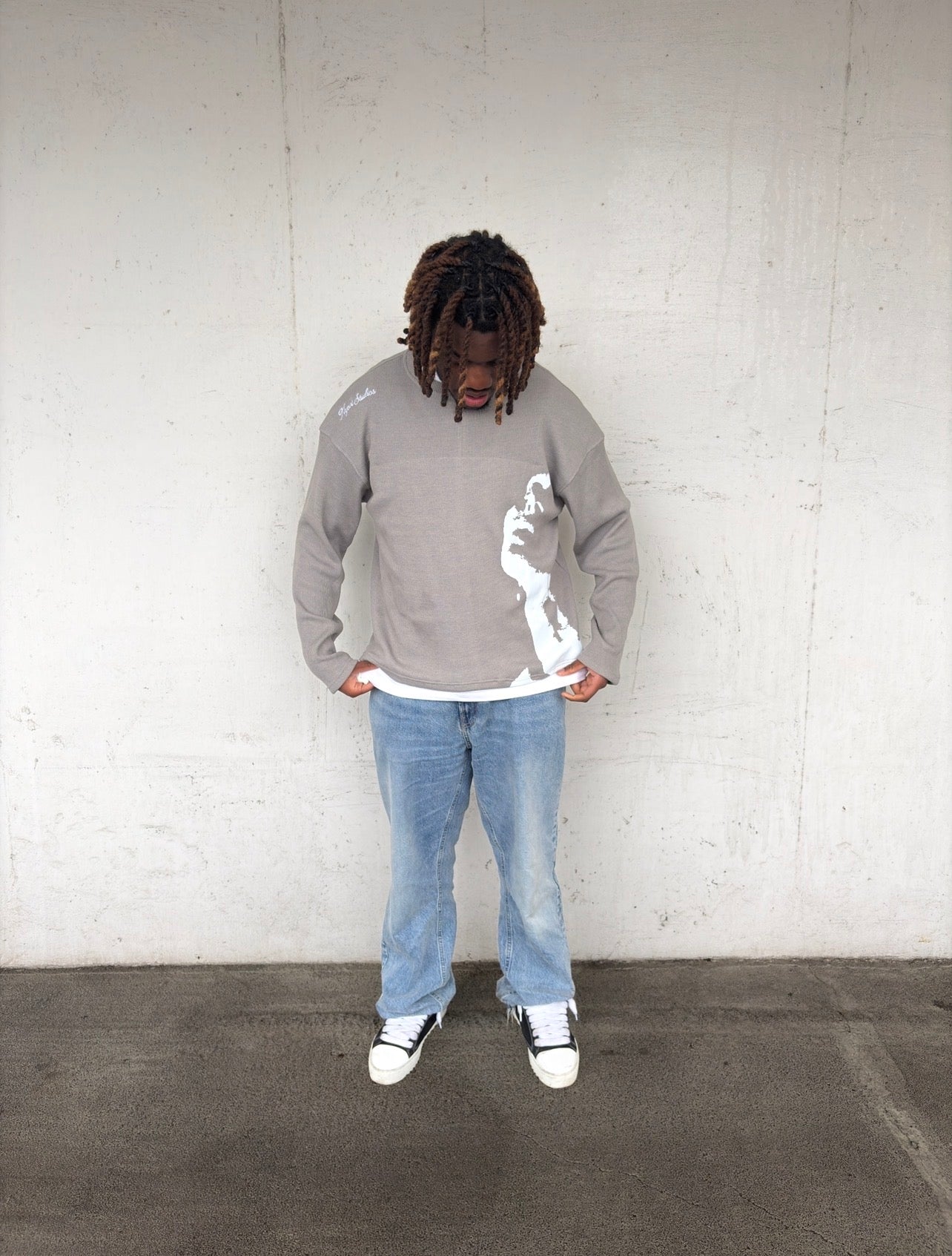 Residual’ Knit Waffle L/S