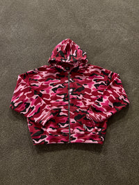 'PINK CAMO' ZIP UP HOODIE